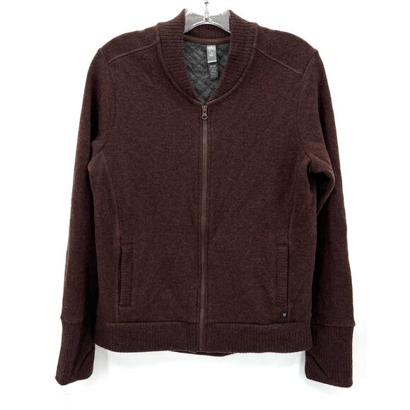 Mountain Hardware men’s quilted wool blend full zip sweater cardigan jacket - Picture 1 of 6